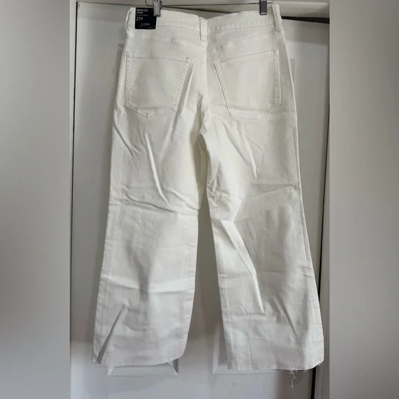 J. Crew White Wide-Leg Crop Jeans - Picture 7 of 14